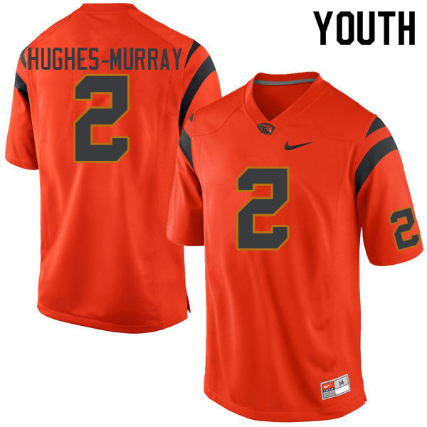 Youth #2 Andrzej Hughes-Murray Oregon State Beavers College Football Jerseys Sale-Orange
